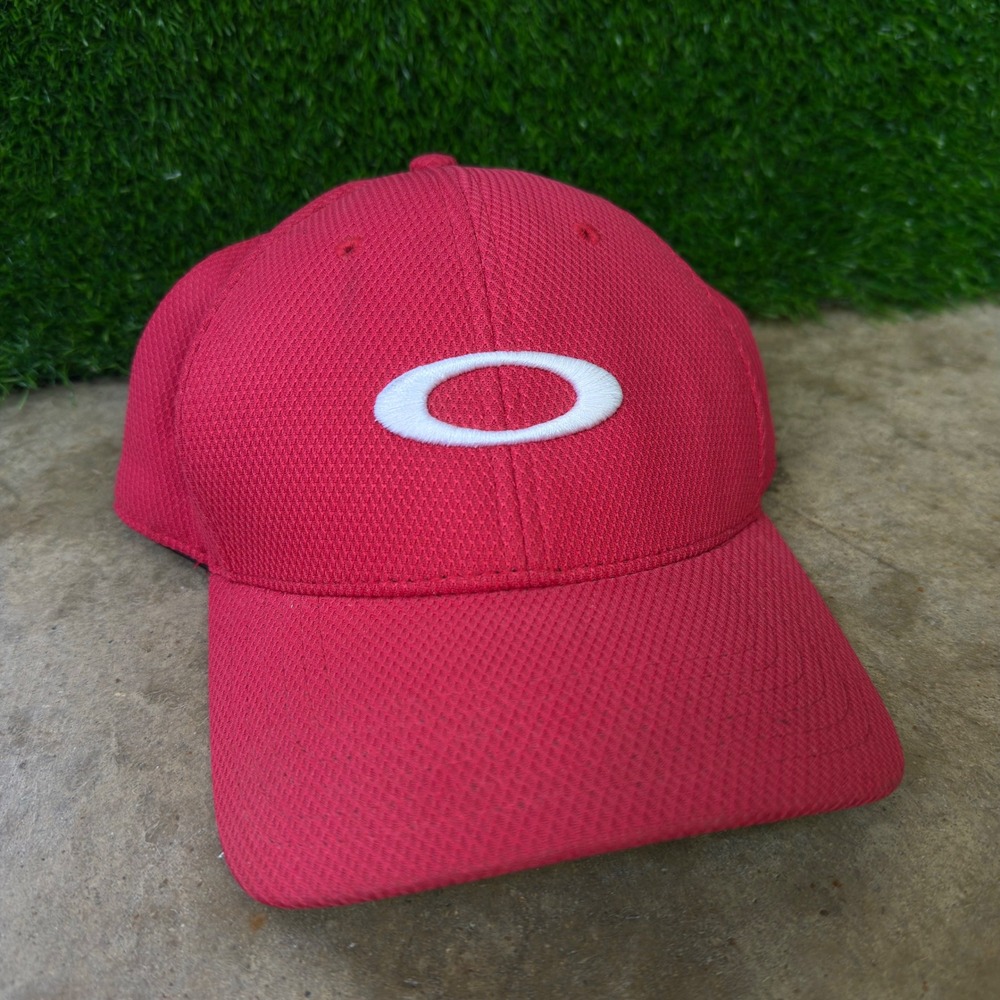 Vintage Y2K Oakley Softwear Embroidered Logo Hat Gorpcore Red (m1)